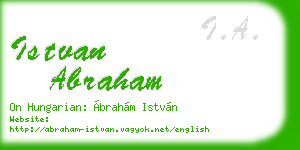 istvan abraham business card