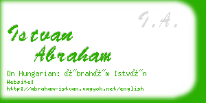 istvan abraham business card